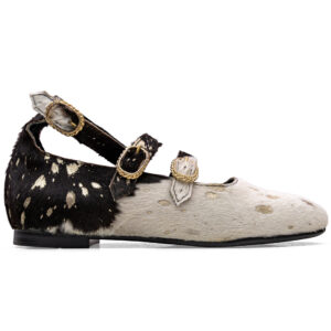 Olivia Furry Blanco/Negro/Dorado